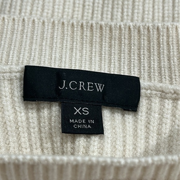 J. Crew Ribbed Stretch Crewneck Minimalist Relaxed Fit Sweater - Size XS - Picture 10 of 12